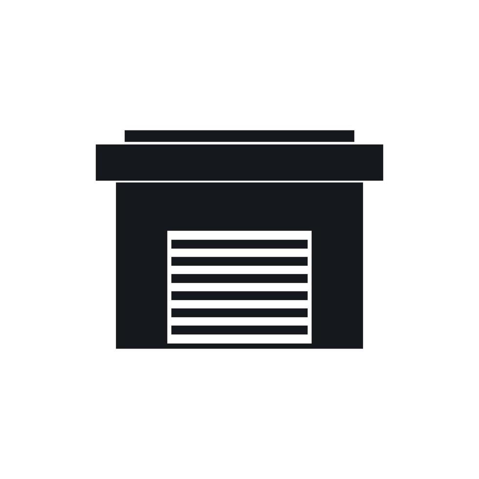 Garage icon, simple style vector