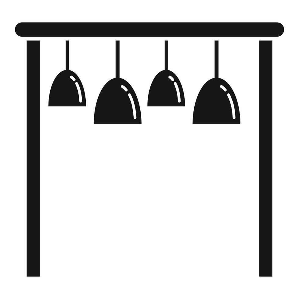 Bar glass stand icon, simple style vector