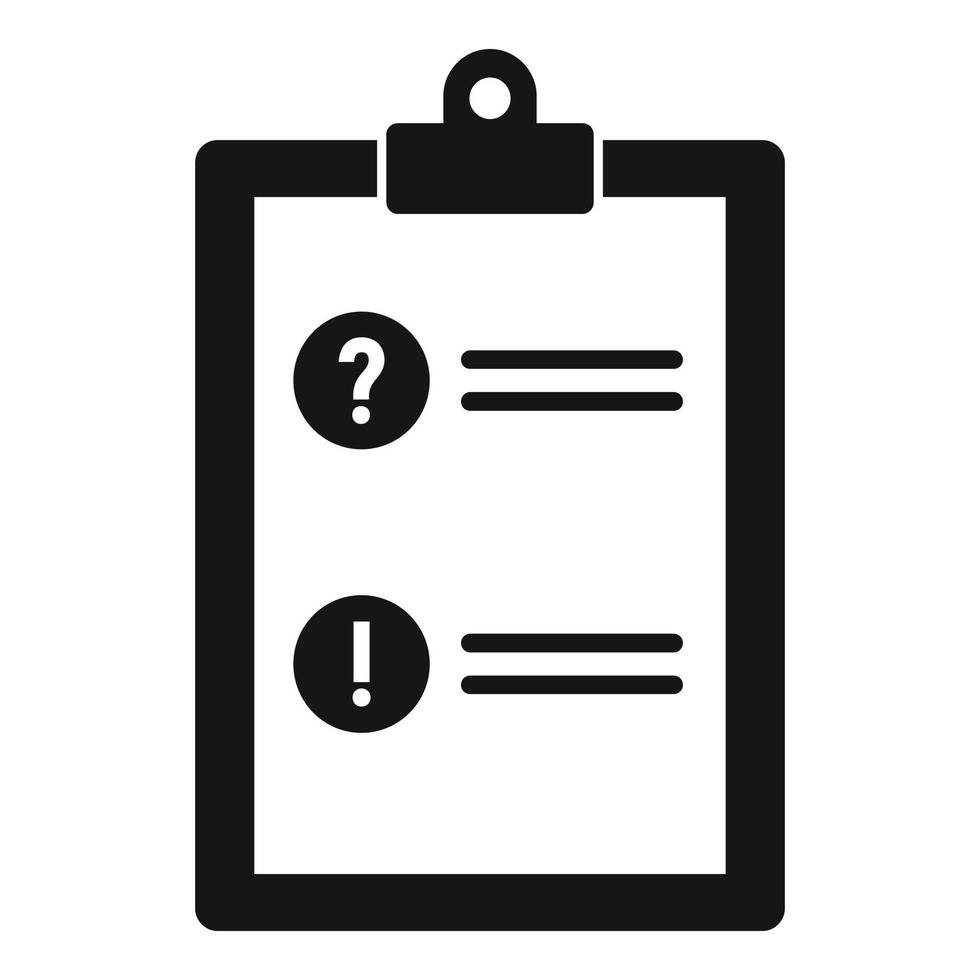 Advice form card icon, simple style vector