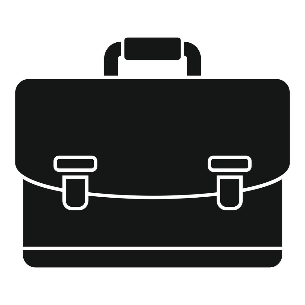 Notary briefcase icon, simple style vector