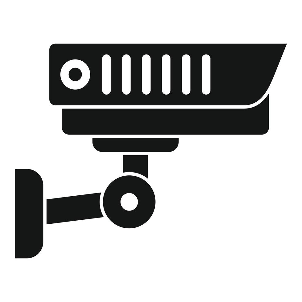 Outdoor security camera icon, simple style vector