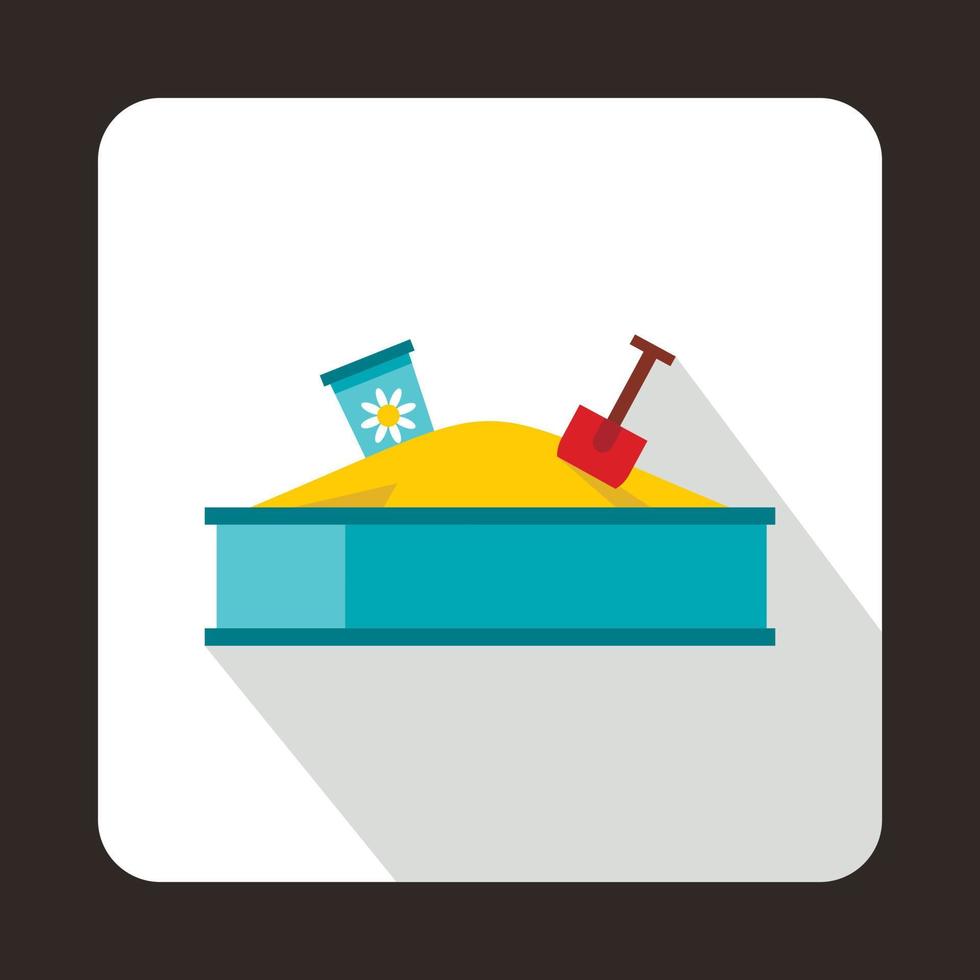 Sandbox icon, flat style vector