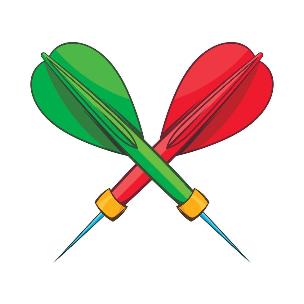 Darts icon, cartoon style vector