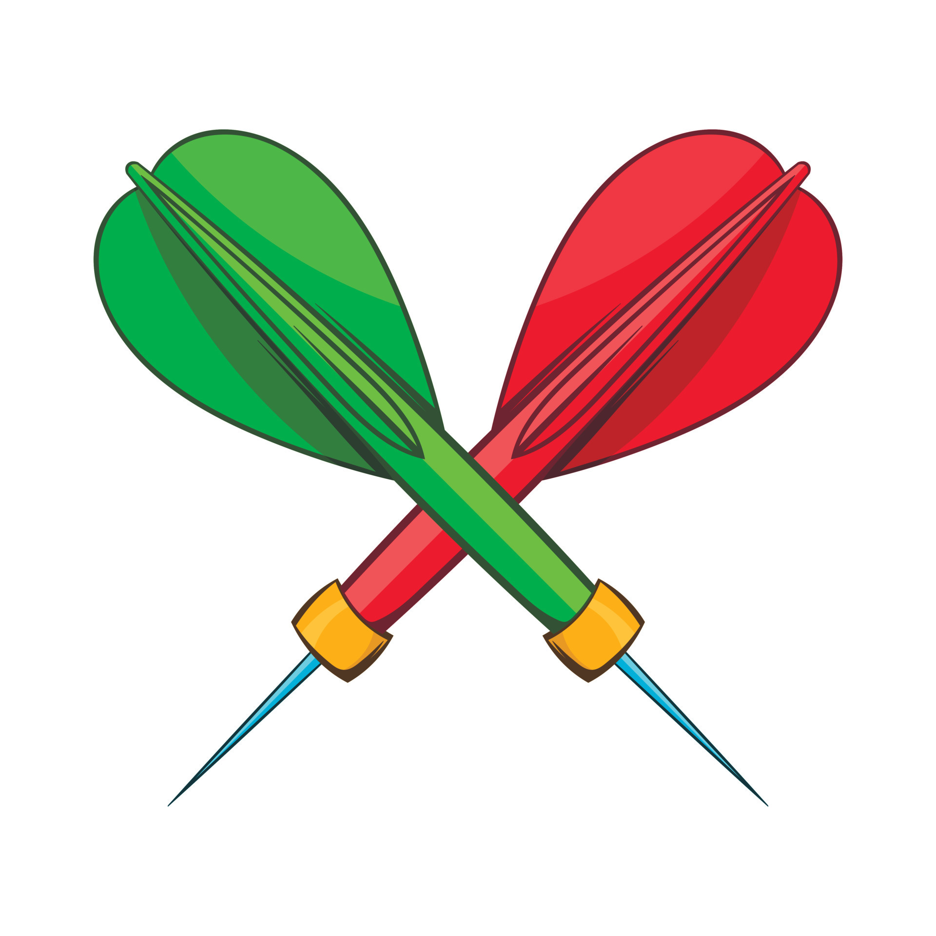 Darts icon, cartoon style 14607569 Vector Art at Vecteezy