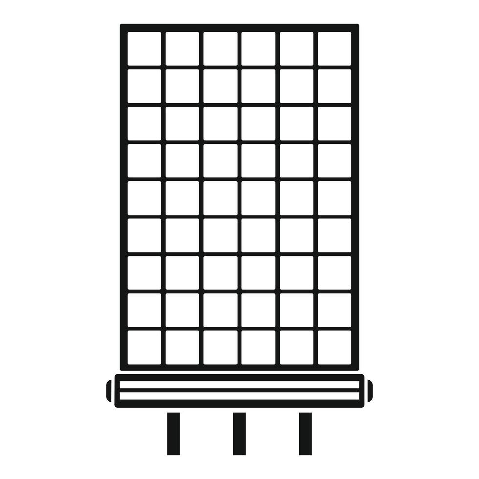 Solar battery icon, simple style vector