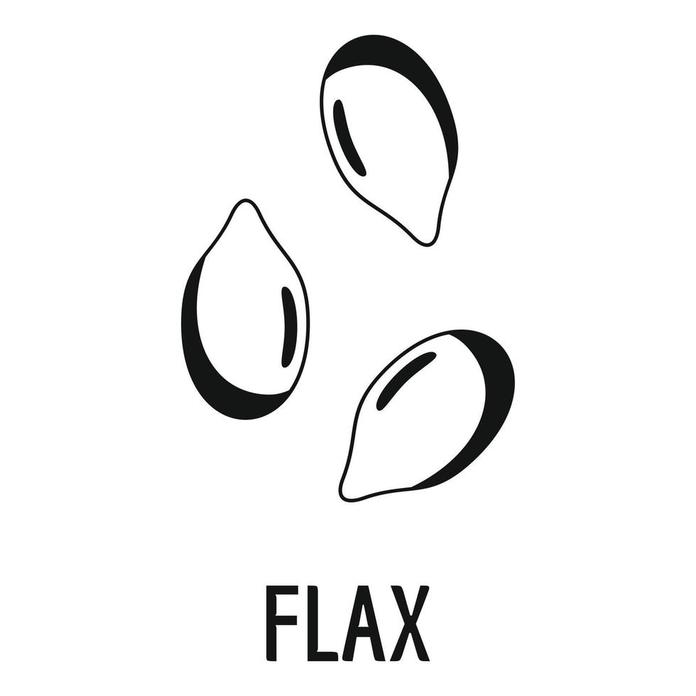 Flax icon, simple style vector