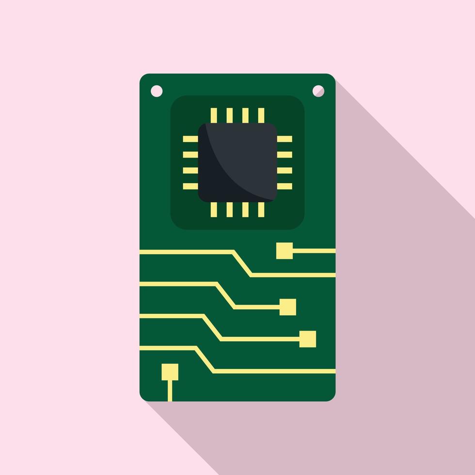 Telephone motherboard icon, flat style vector