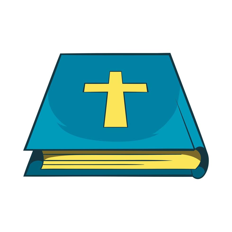 libro del icono de la biblia, estilo de dibujos animados vector