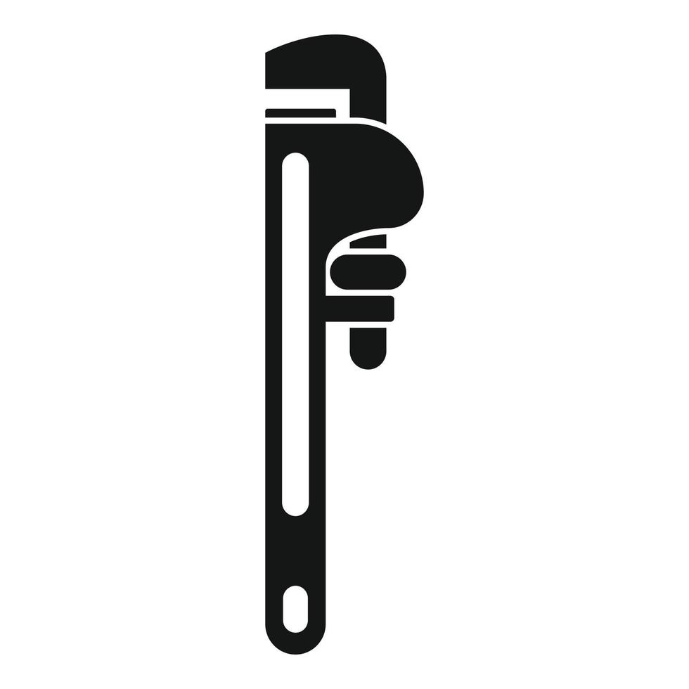 Industrial wrench icon, simple style vector