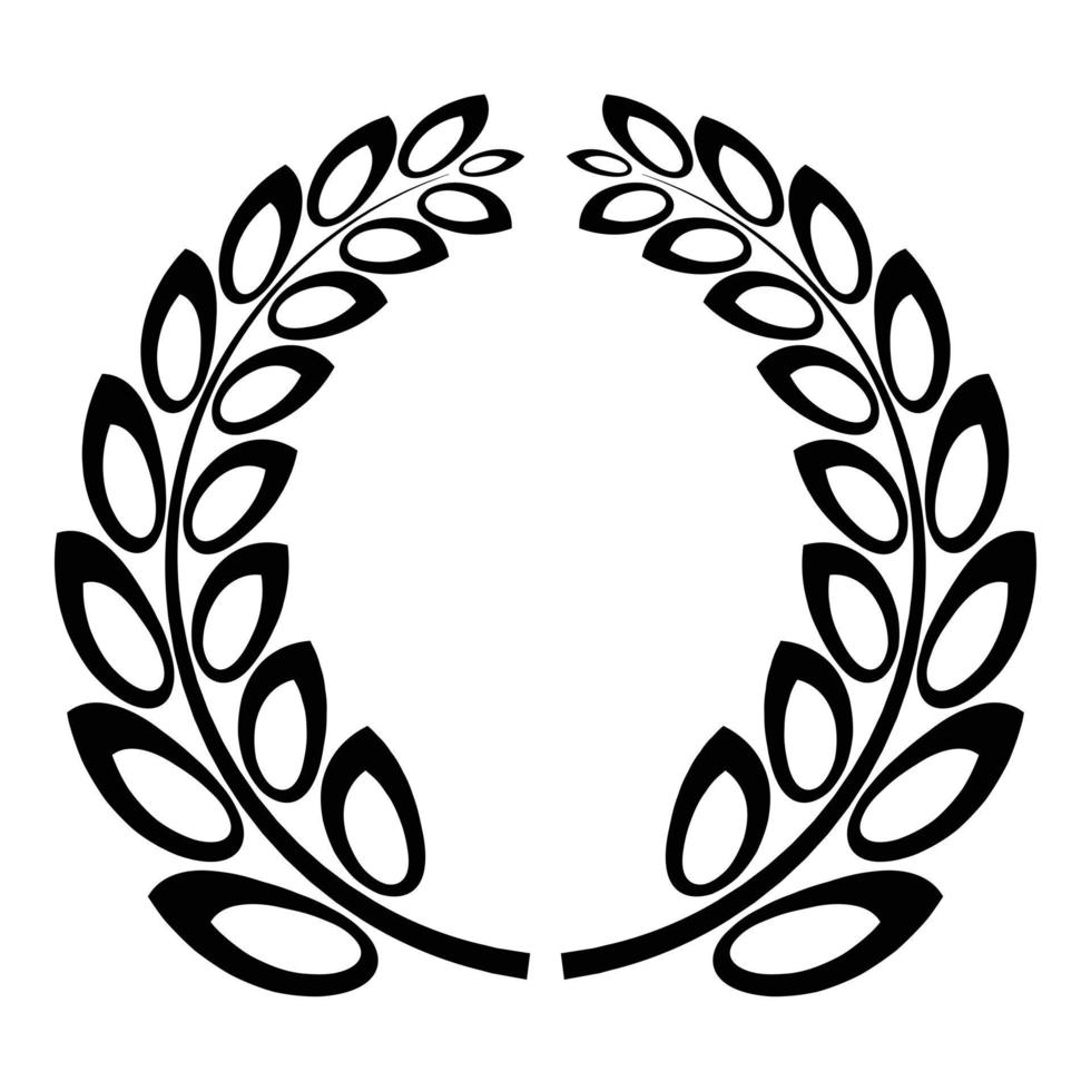 Trophy wreath icon, simple style vector