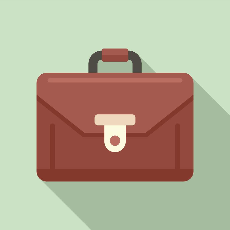 Product manager suitcase icon, flat style vector