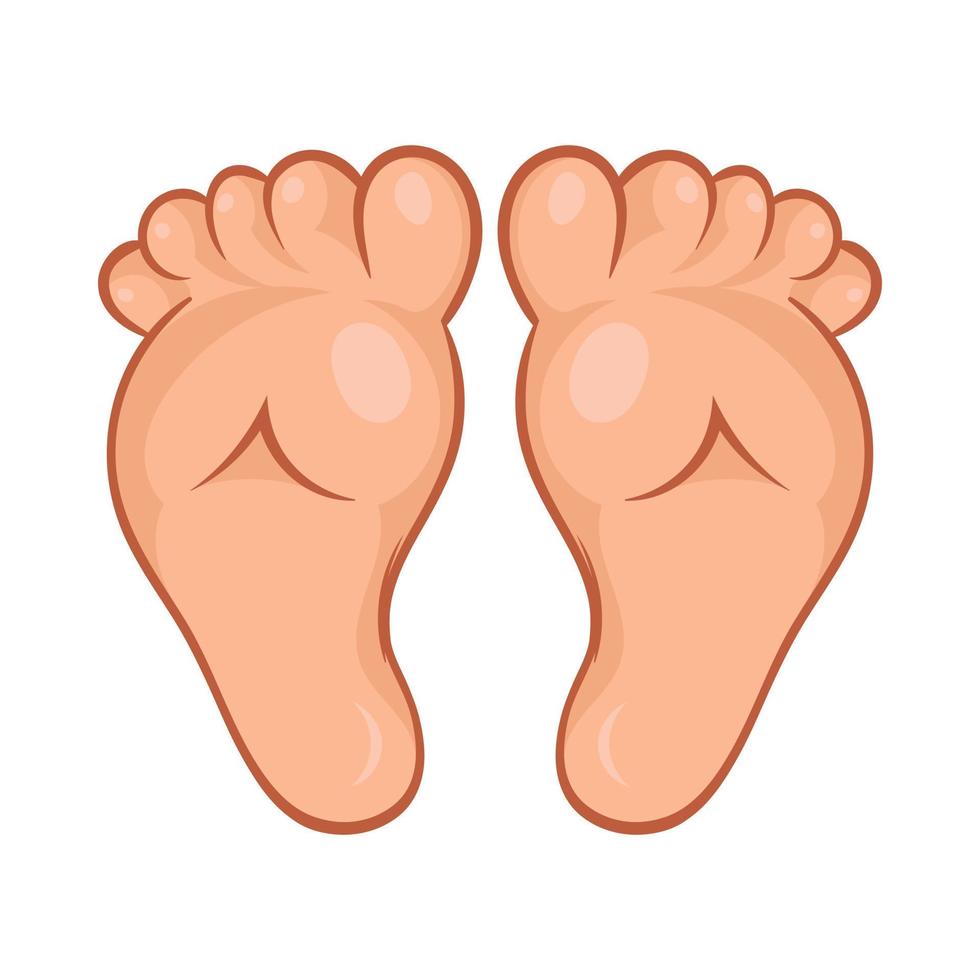 Baby legs icon, cartoon style vector