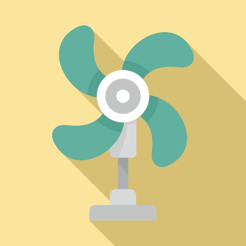 Fresh air fan icon, flat style vector