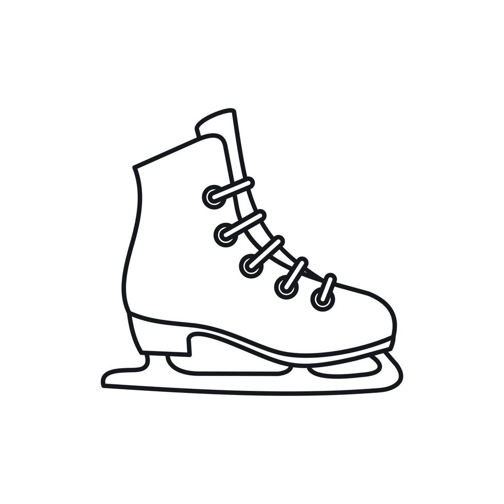 Skates icon, outline style vector