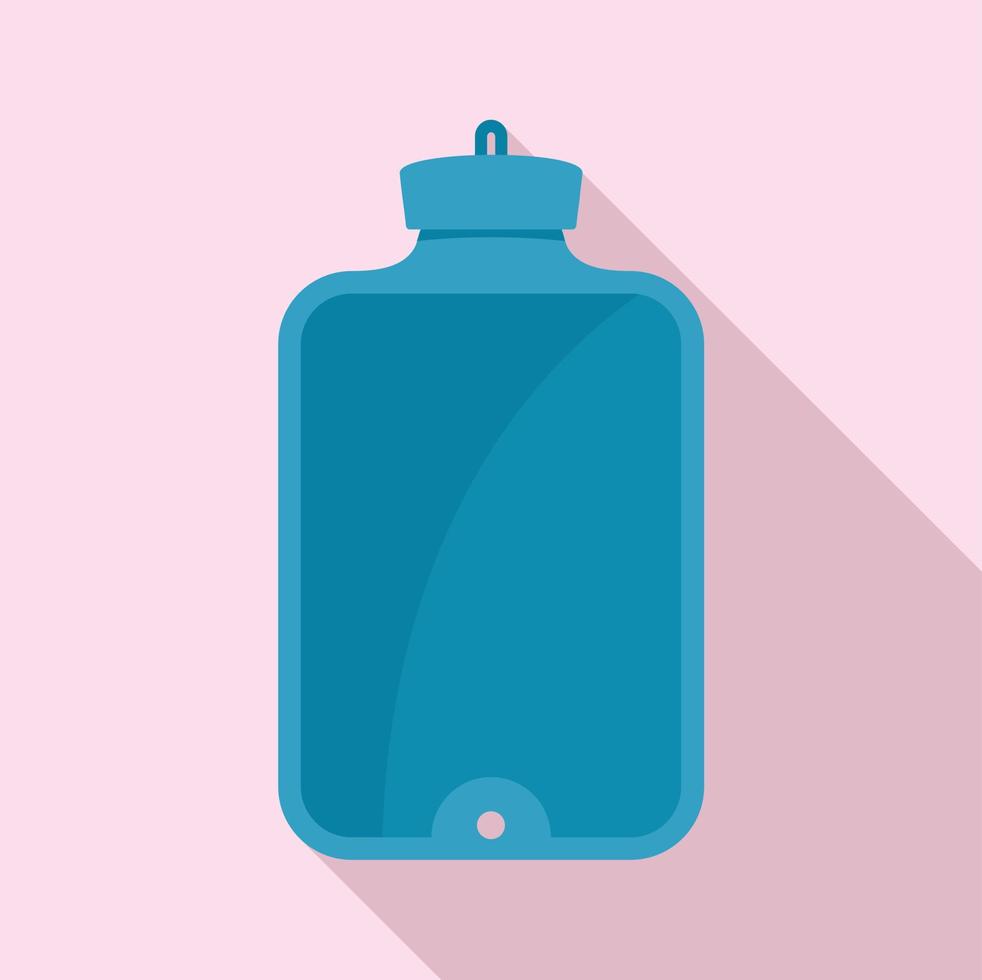 Blue rubber warmer icon, flat style vector