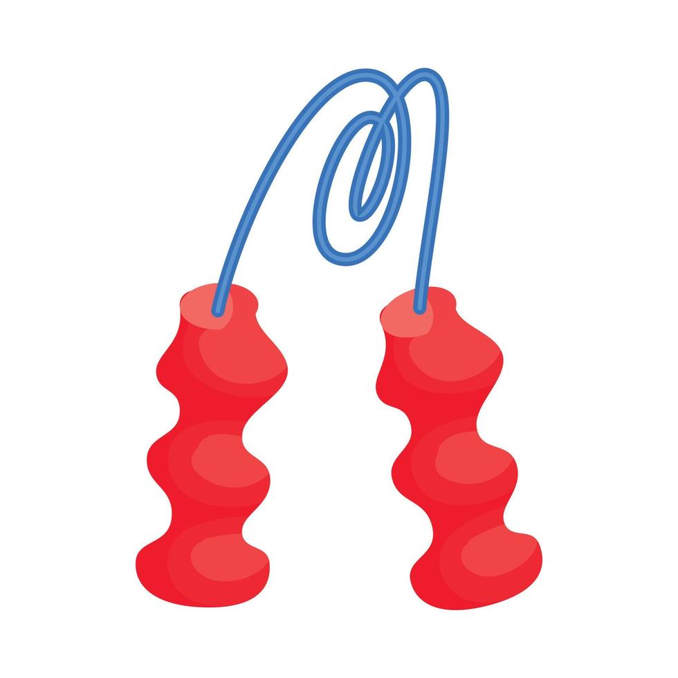 Skipping rope icon, cartoon style vector