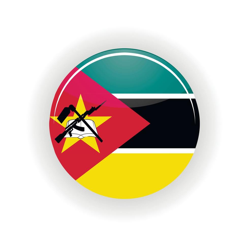 círculo de icono de mozambique vector