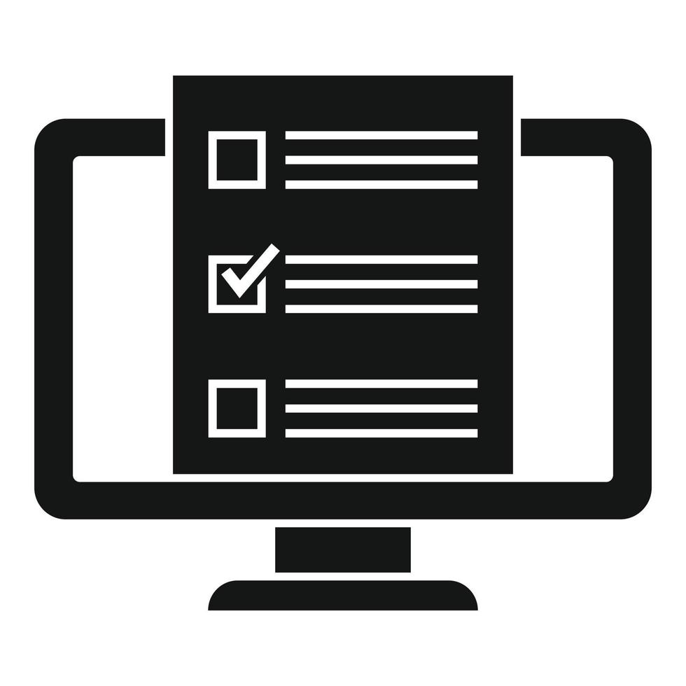 Online feedback icon, simple style vector