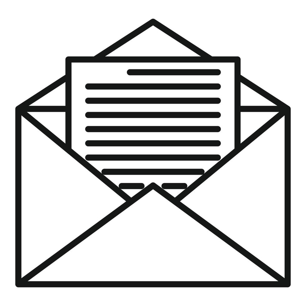Estimator mail icon, outline style vector