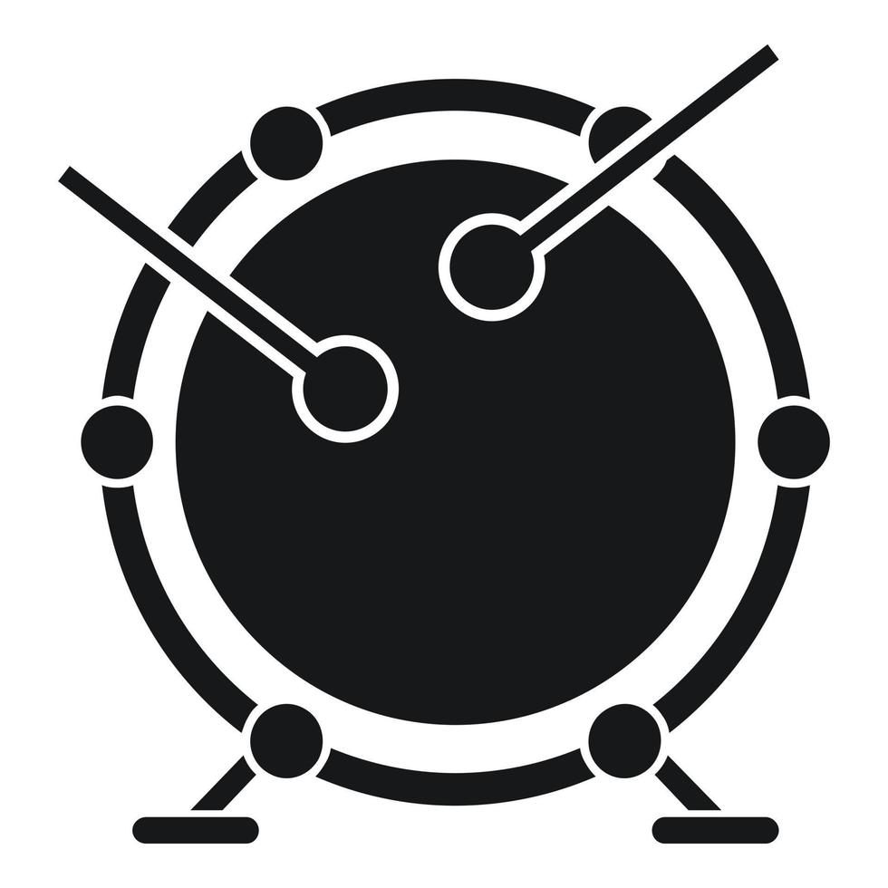 Drums icon, simple style vector