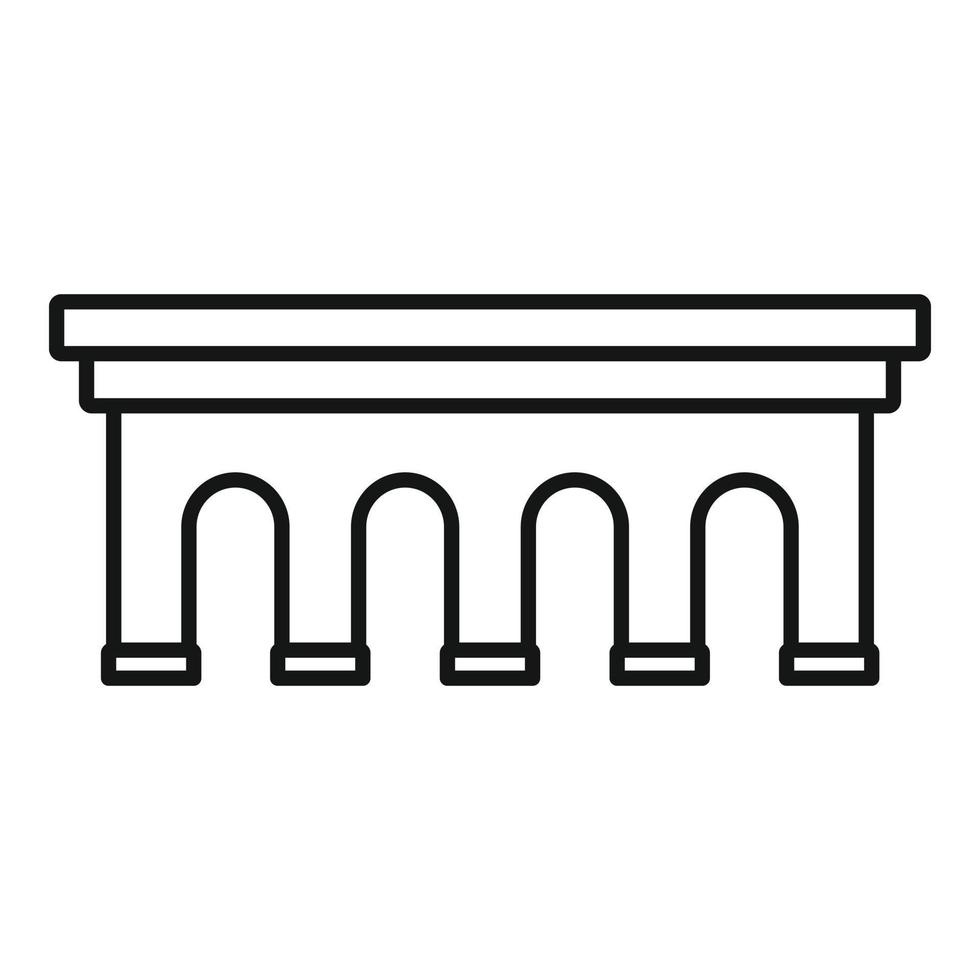 Beton bridge icon, outline style vector