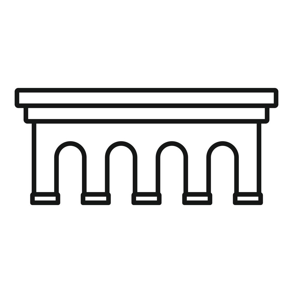 Beton bridge icon, outline style vector