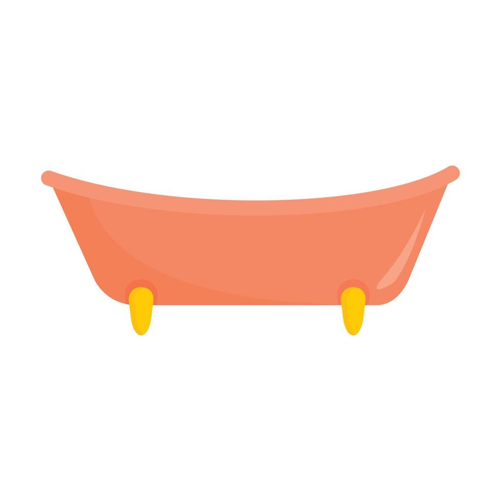 Baby bathtube icon, flat style vector