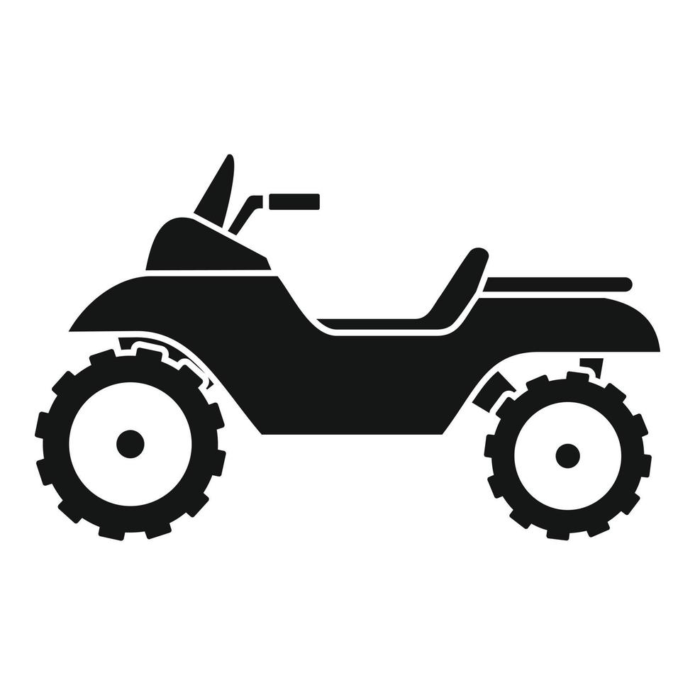 icono de quad de carreras, estilo simple vector