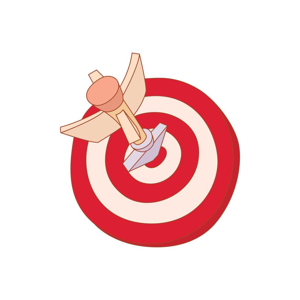 Darts icon, cartoon style vector
