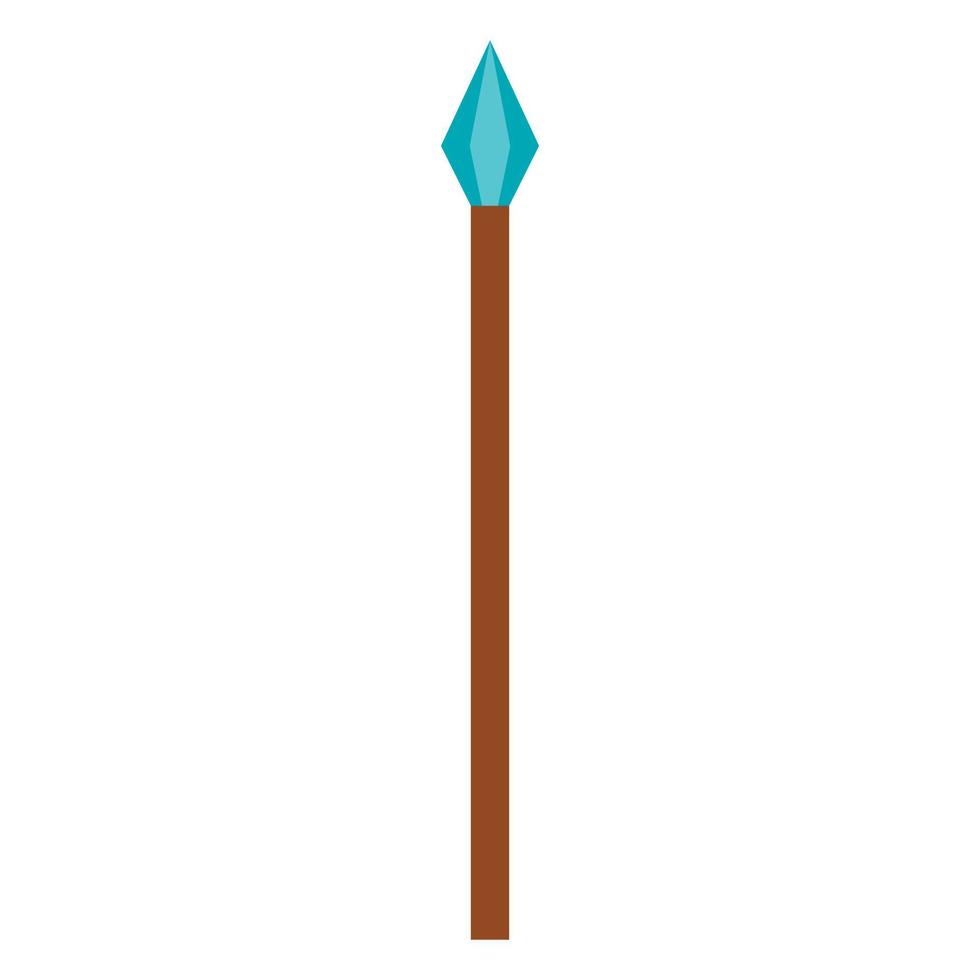 Medieval spear icon, flat style vector
