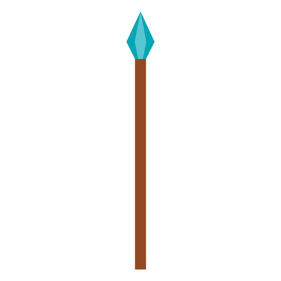 Medieval spear icon, flat style vector