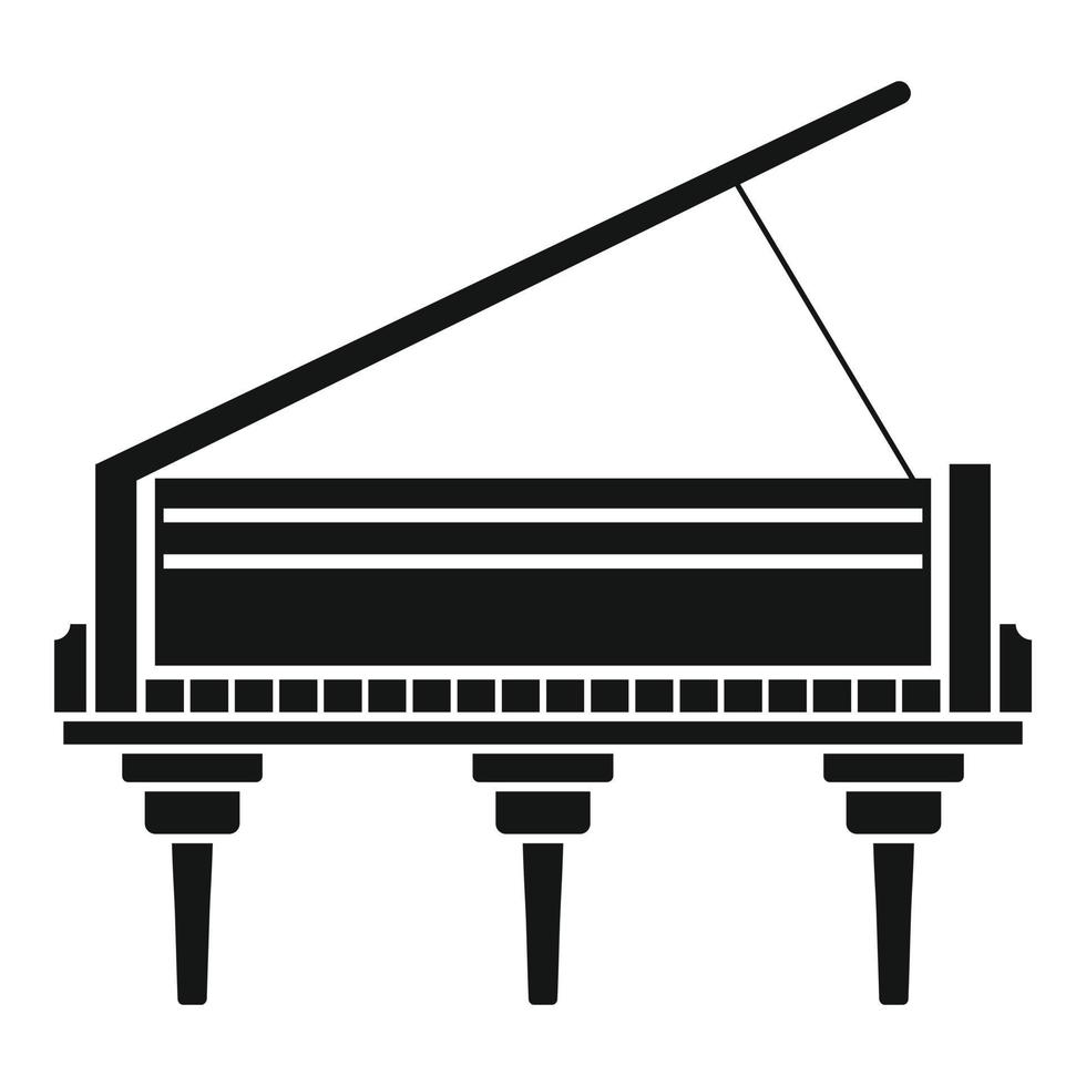 icono de piano de cola clásico, estilo simple vector