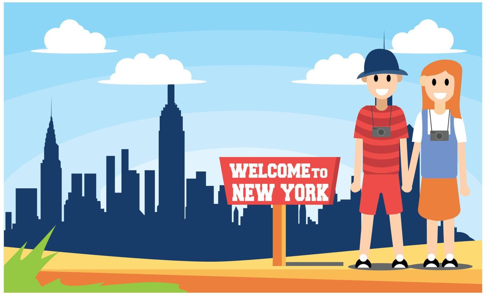 flat illustration of amazing tourist places in the world, Vector Illustration Suitable for Diagrams, Infographics, And Other Graphic assets