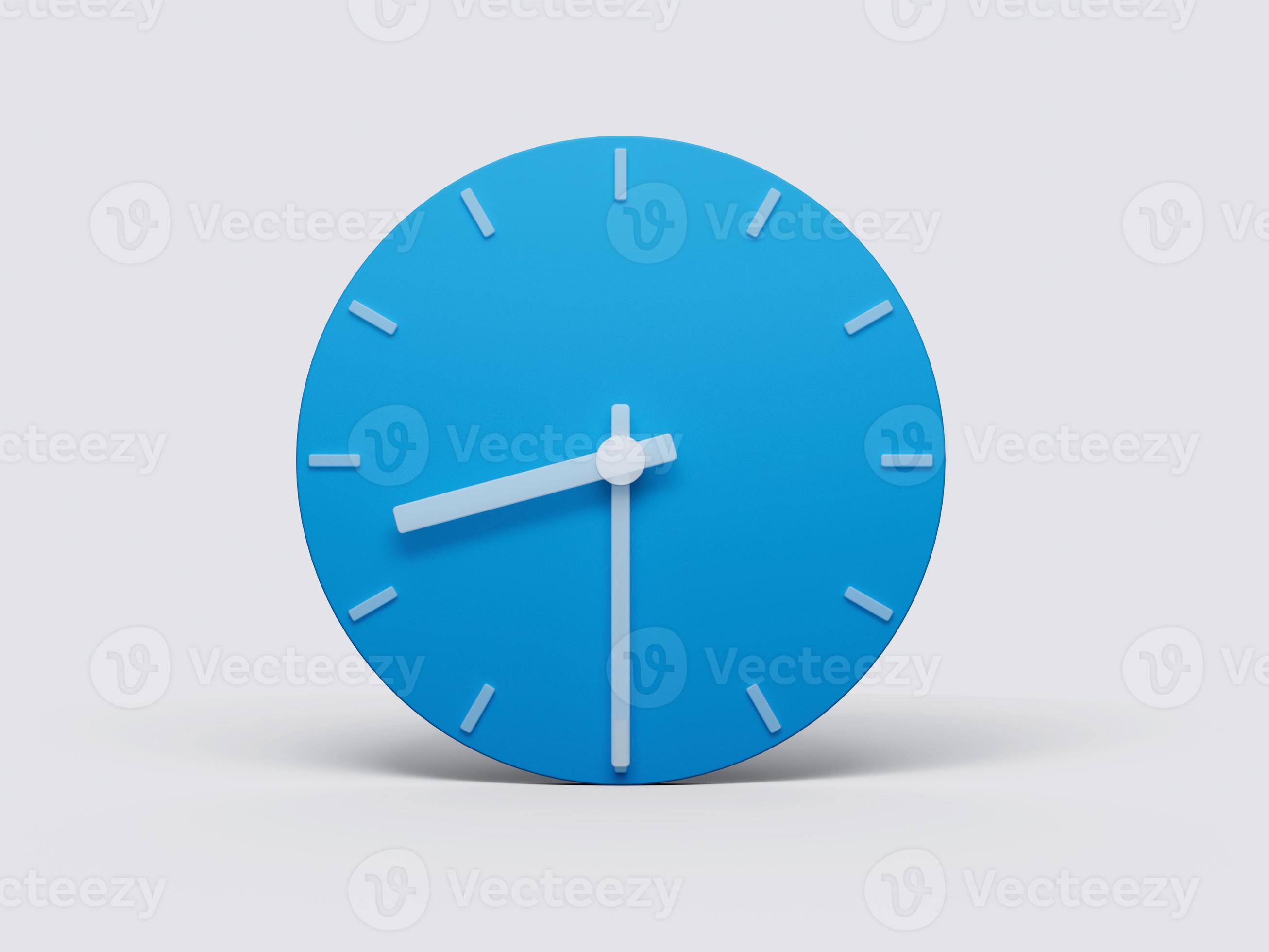Minimal Clock Time 8 30 O clock Or Eight Thirty On Light Pastel 