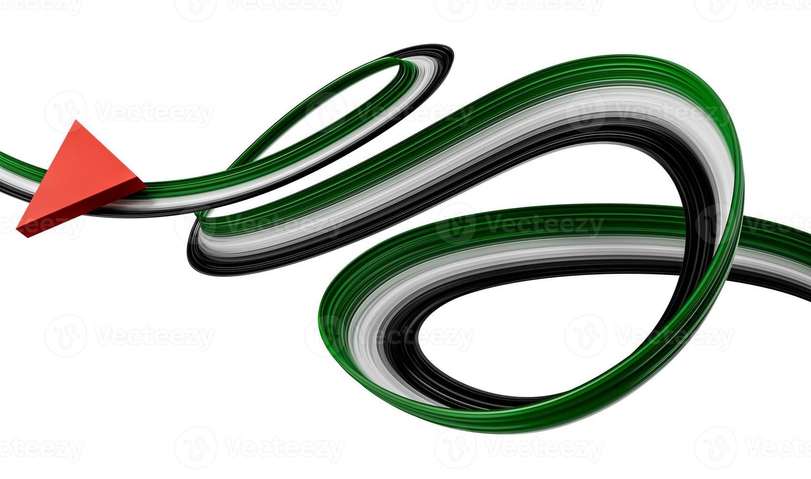 Palestine flag, 3d illustration on a Isolated background photo