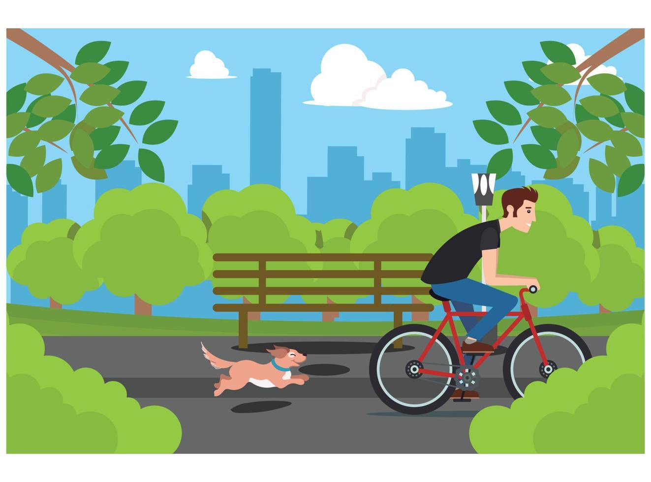 flat illustrations activities outside in park vector illustration. Suitable for Diagrams, Infographics, And Other Graphic assets