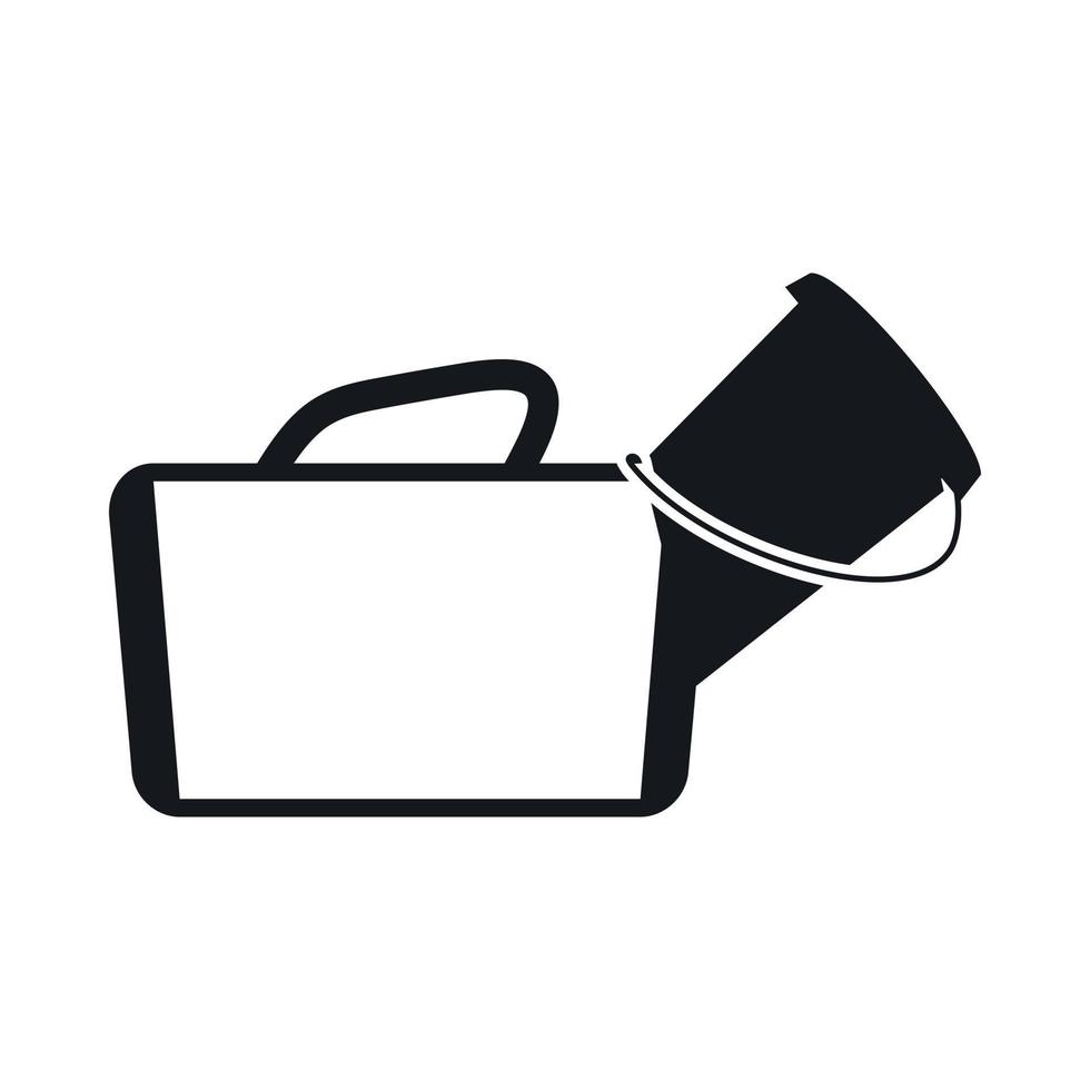 Medical bag icon, simple style vector