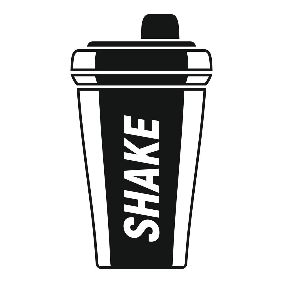 Shake bottle icon, simple style vector