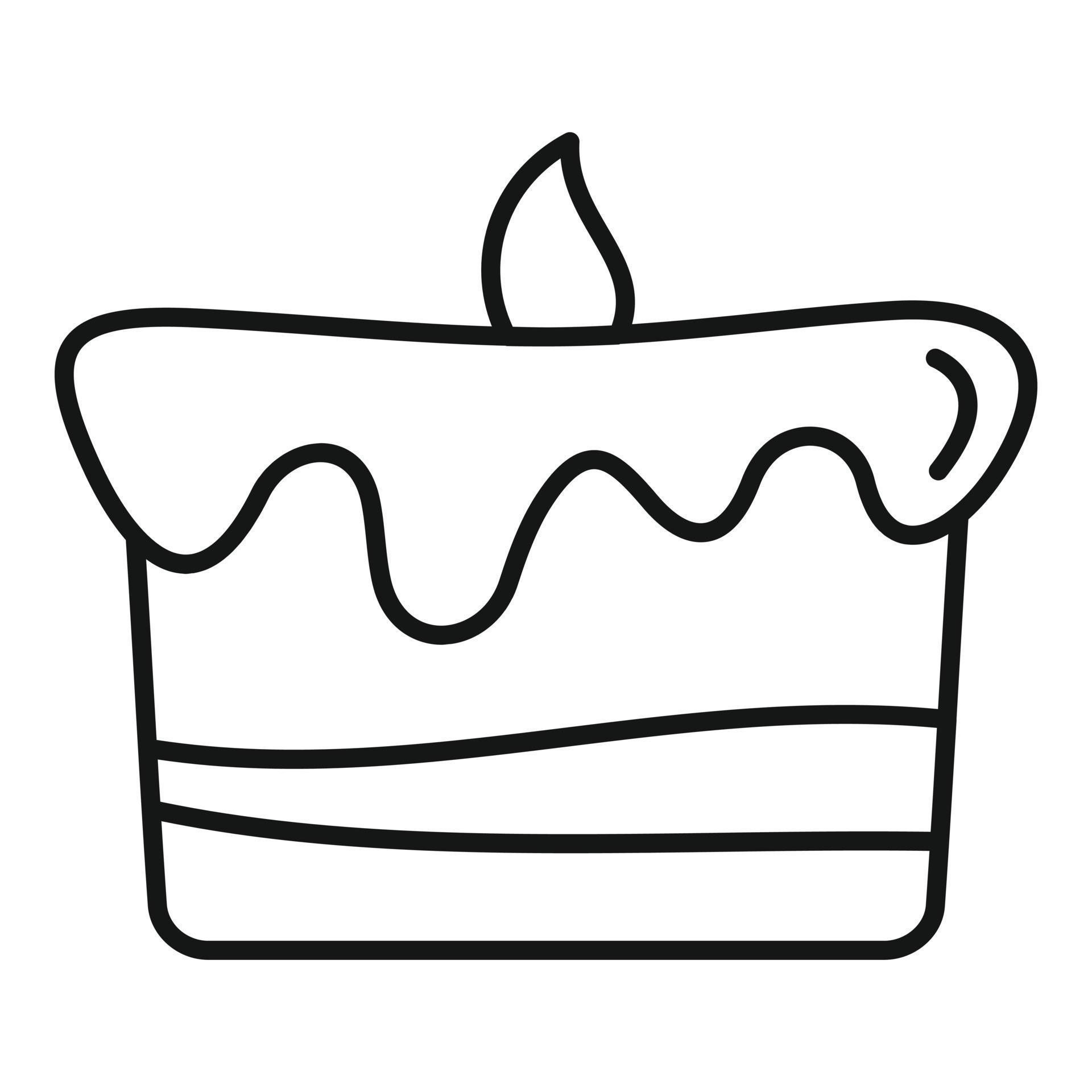 Birthday cake icon, outline style 14608558 Vector Art at Vecteezy