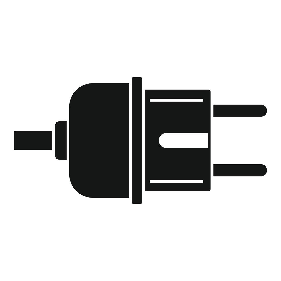 Electric plug icon, simple style vector