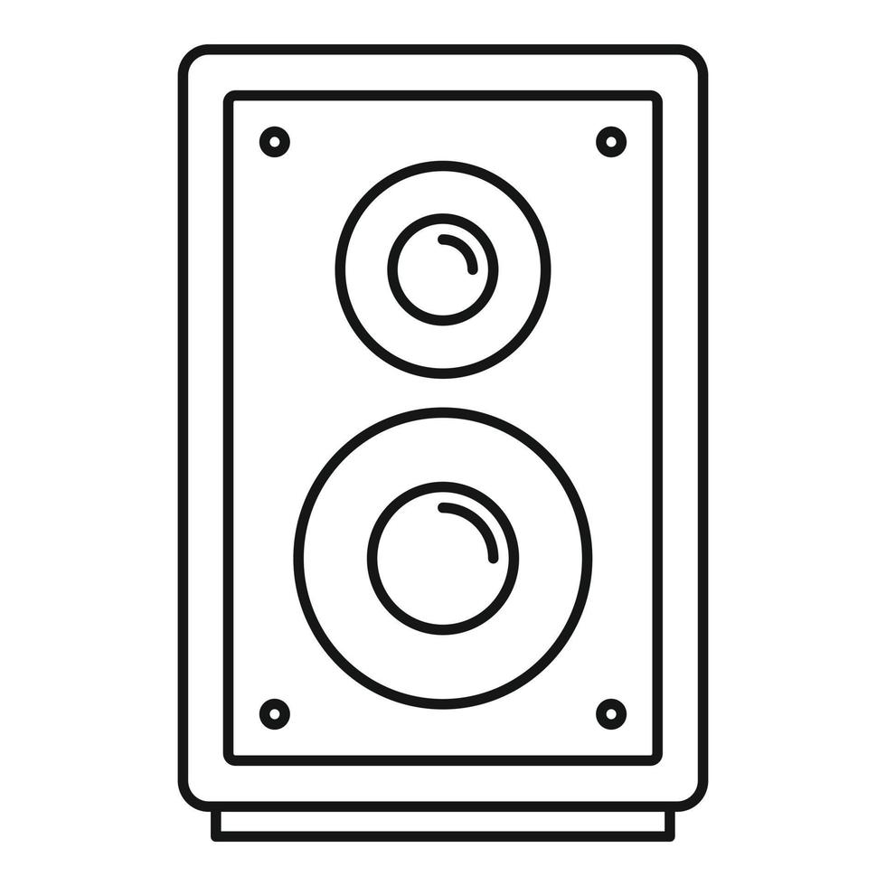 Music speaker icon, outline style vector