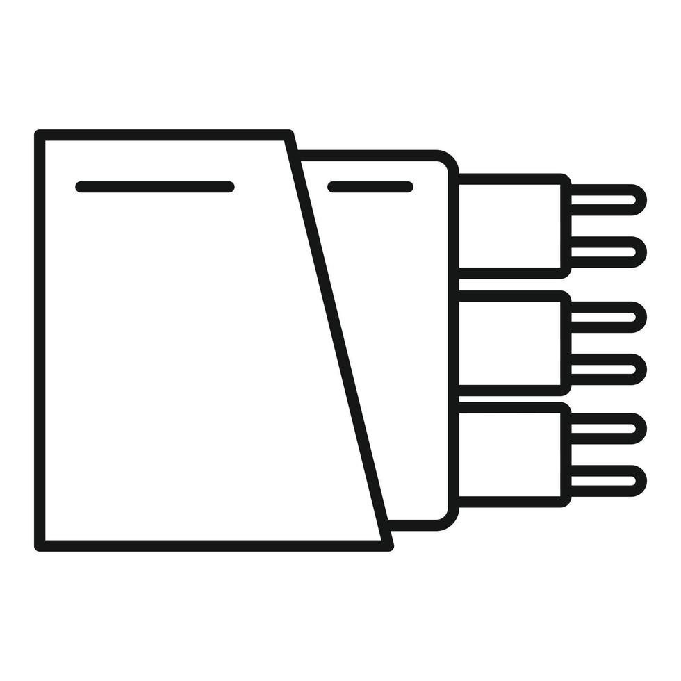 Information optical fiber icon, outline style vector