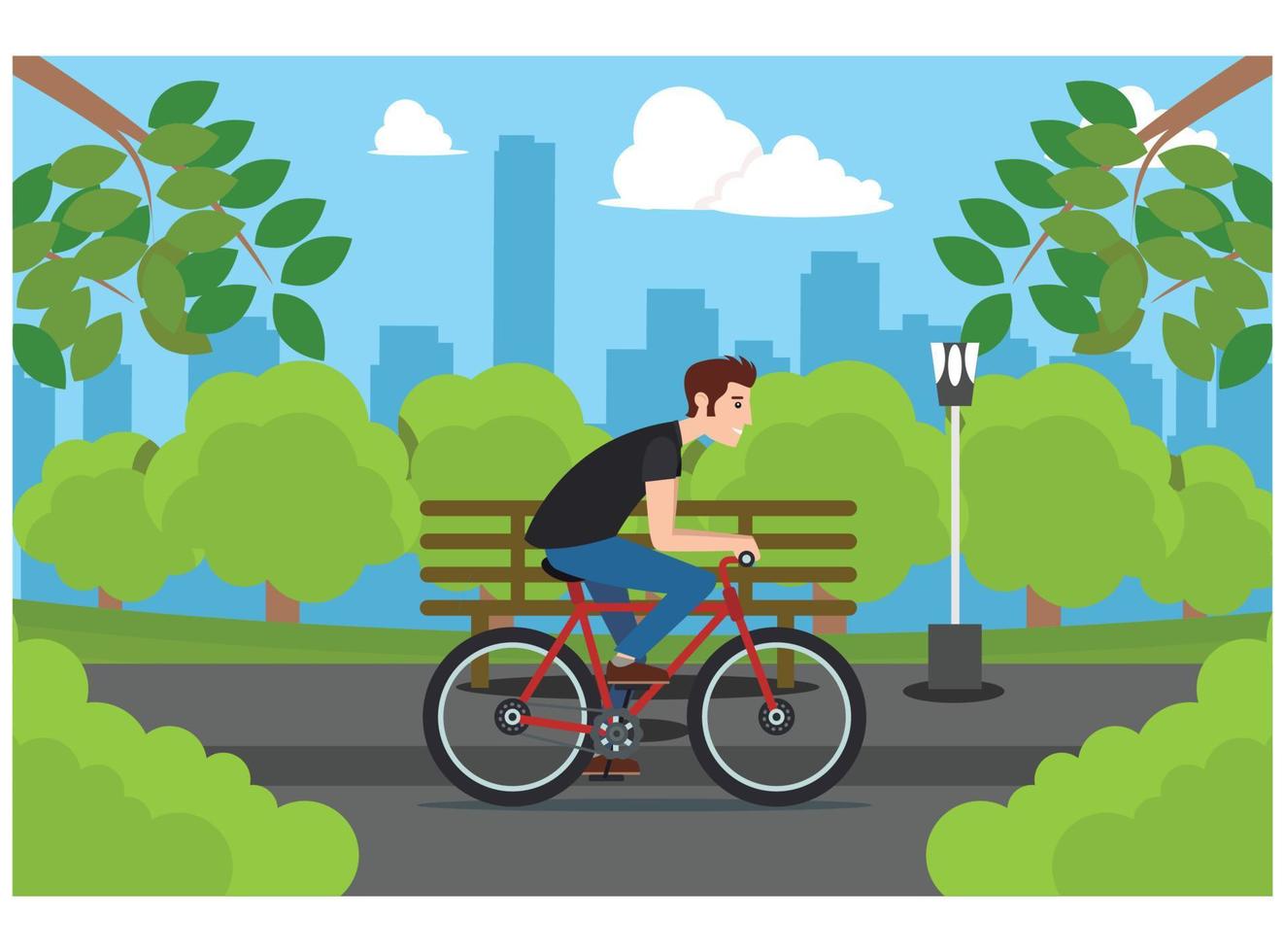 flat illustrations activities outside in park vector illustration. Suitable for Diagrams, Infographics, And Other Graphic assets