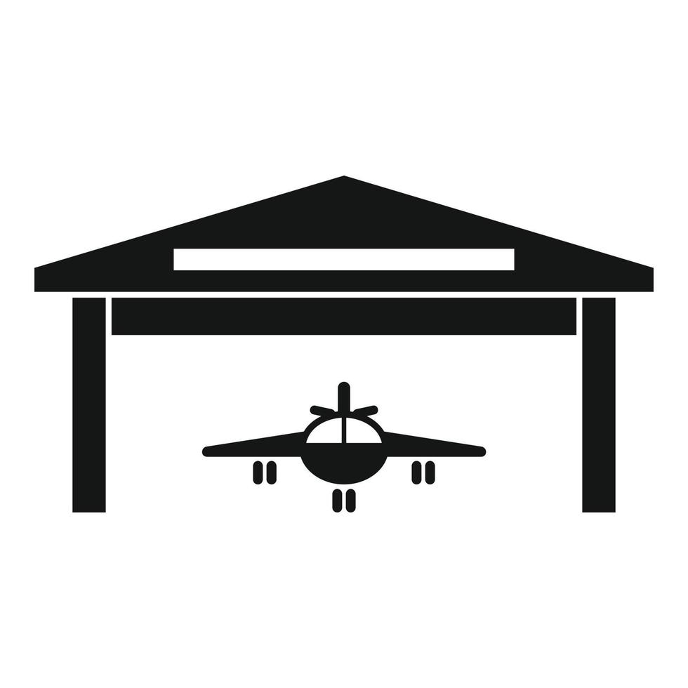 icono de hangar de almacenamiento, estilo simple vector