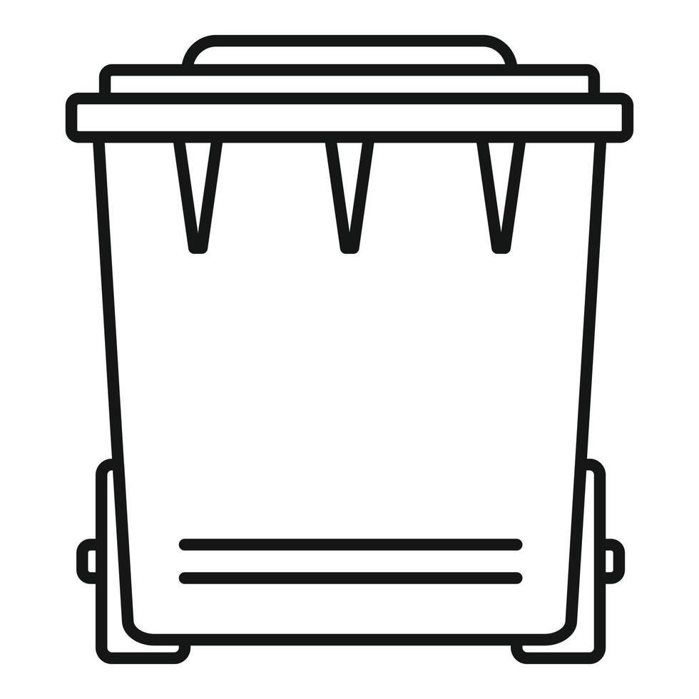 Plastic garbage icon, outline style vector