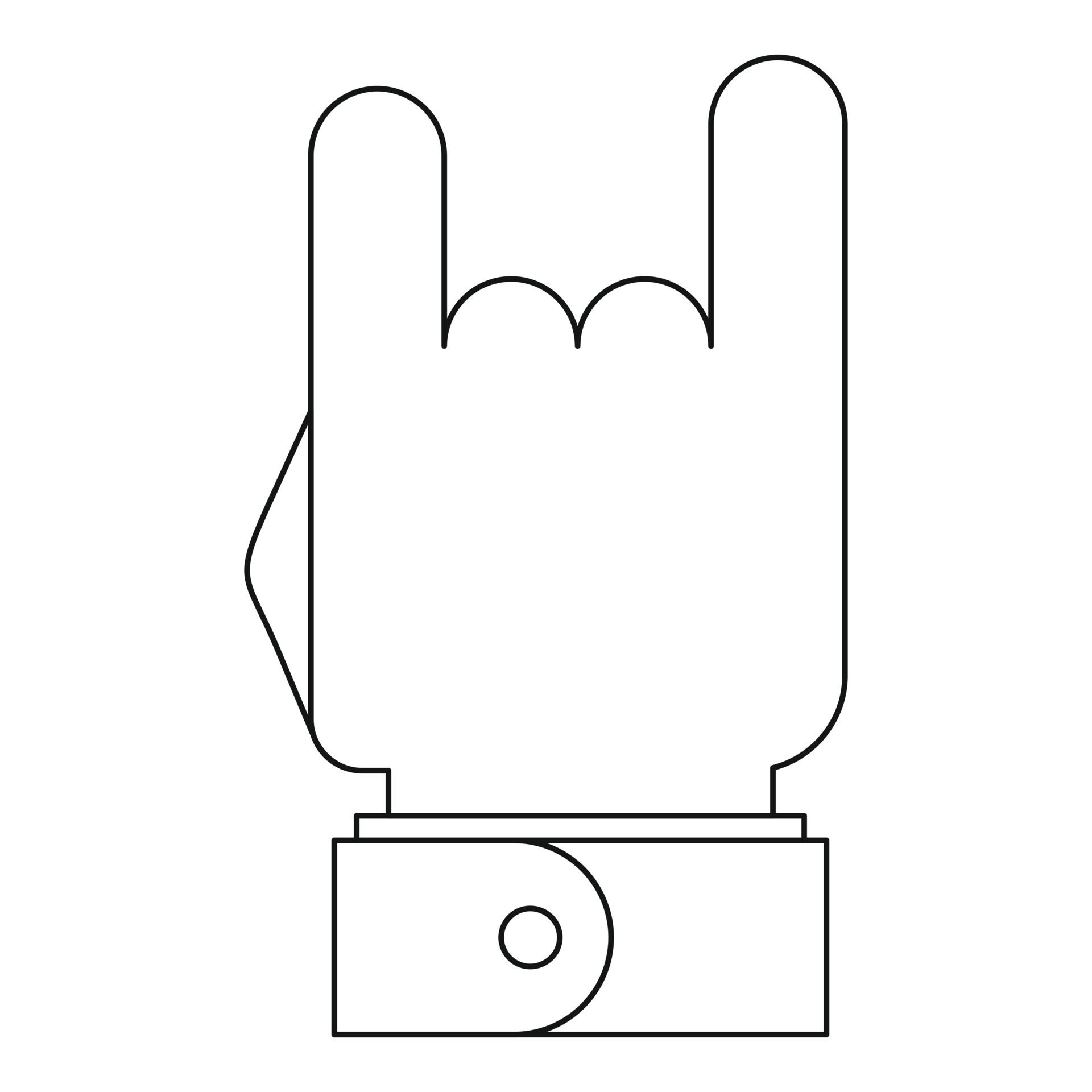 Rock music gesture icon, outline style. 14608637 Vector Art at Vecteezy