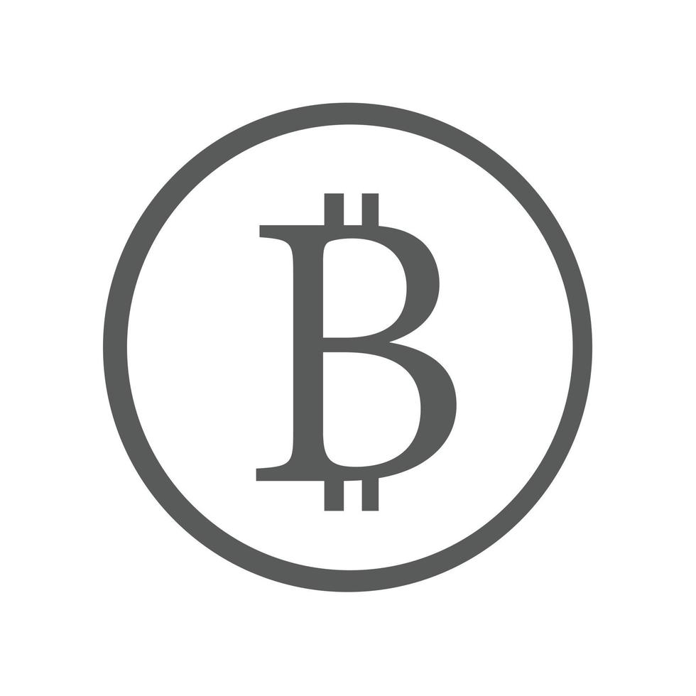 Bitcoin sign icon vector simple