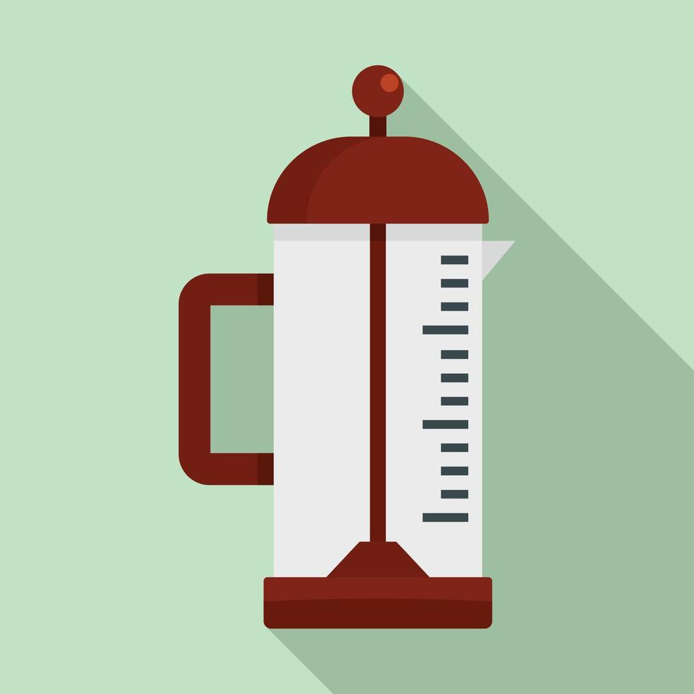 Infusion pot icon, flat style vector