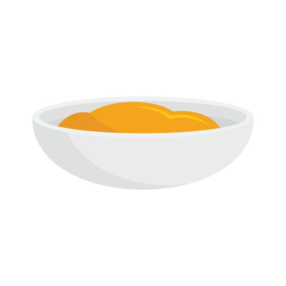 Mustard sauce icon, flat style vector