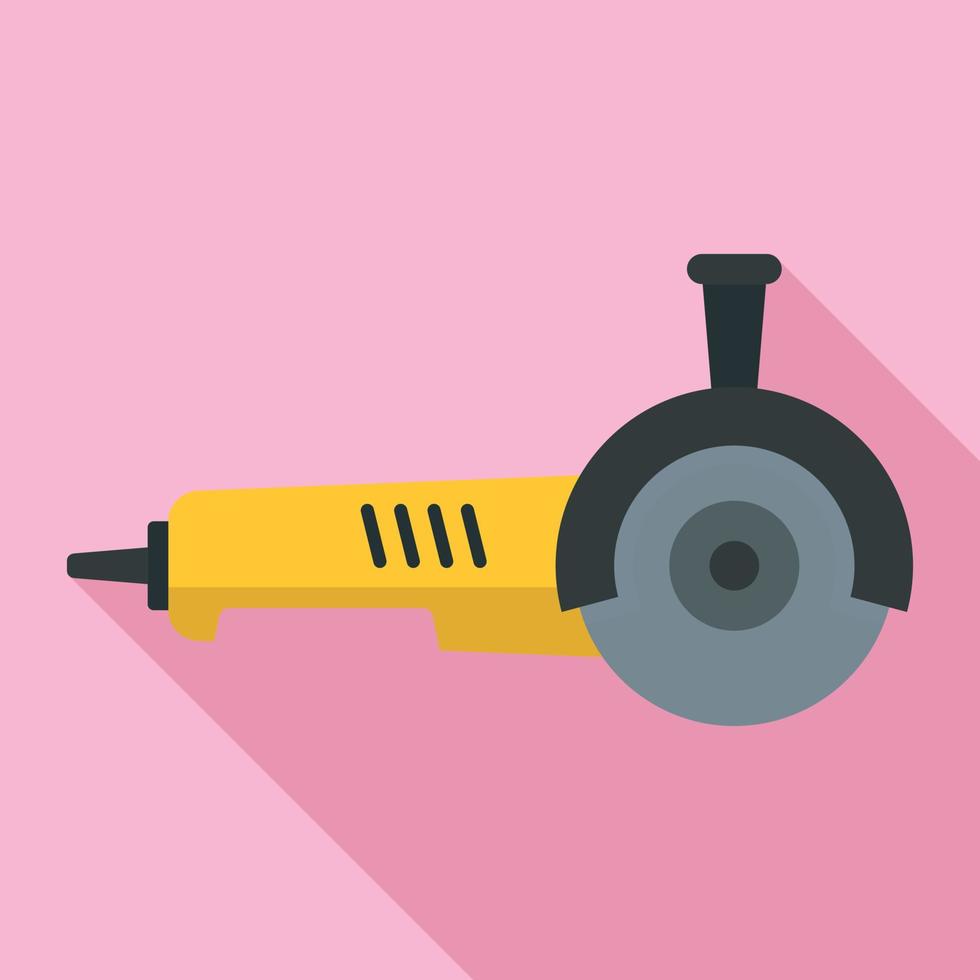 Angle grinder icon, flat style vector
